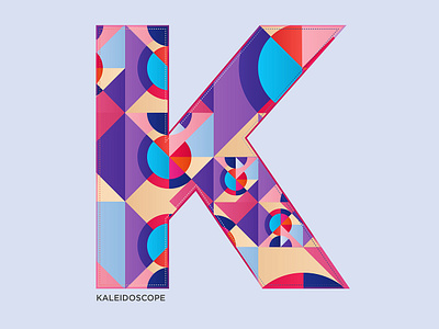 K - Kaleidoscope 36daysoftype k abstract alphabets art design graphic illustration kaleidoscope logo shrutillusion type typography vector