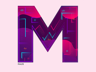 M - Maze 36daysoftype m abstract alphabets art concept design graphic illustration logo maze shrutillusion type typography vector