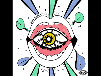 Sleep Talking abstract abstractart applepencil art design drawing eyes graphic illustration procreateapp psychedelic shrutillusion sketch sleep sleeptalking vector