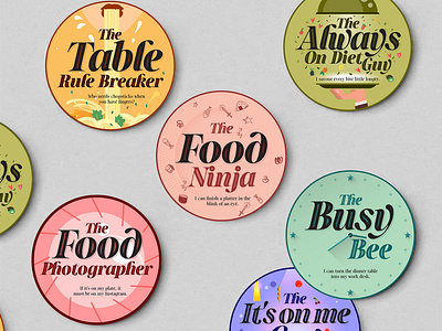 Coaster Designs for Kylin Restaurant asian coaster design coasters concept design food fresh graphic graphicdesign hotel illustration young