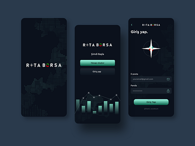 Exchange App - Dark mode app design ui ux web