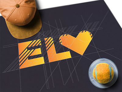 ELV LOGO ball branding cap graphic design logo logo construction orange yellow