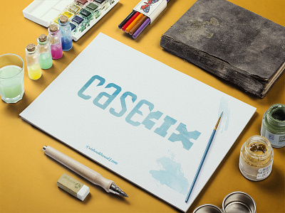 CASEKIX LOGO brand branding e commerce graphic design identity logo logo making orange paint water color