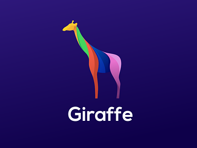 Giraffe animal animation branding colorfull graphic design logo motion graphics