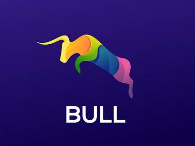 Bull with Colorful logo