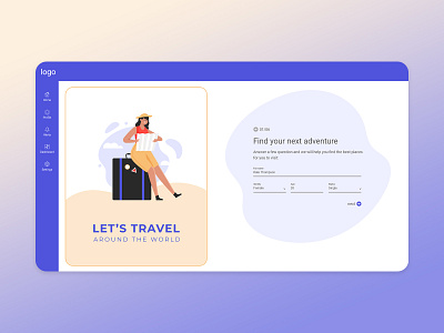 A tourism company web application design graphic ui ux web