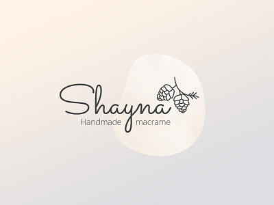 Shayna- Handemade macrame logo design graphic identity logo