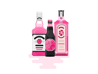 Hello dribble🍻 beer booze debut dribble drink first shot gin hello dribbble jim beam liquor sketch