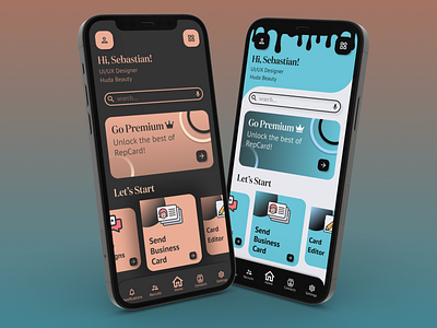 Business Card App UI Design Concept - UI/UX
