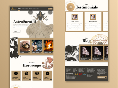 Astrological Website UI Design concept