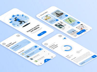 Habit-Building App UI Design Concept appdesign applicationdesign appui appuidesign design freelancer habit builder habit builder app habit builder app ui habit building app habit building app ui mobileapp ui uidesign uiux uxdesign webdesign