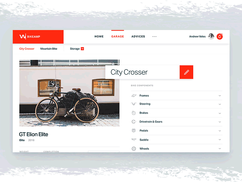 Bike Amplifier – Components bicycle bike ecommerce flat ui uidesign ux webdesign website