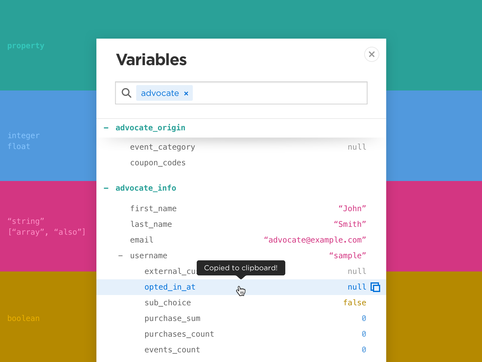 Variables Module by Andrew Veles on Dribbble