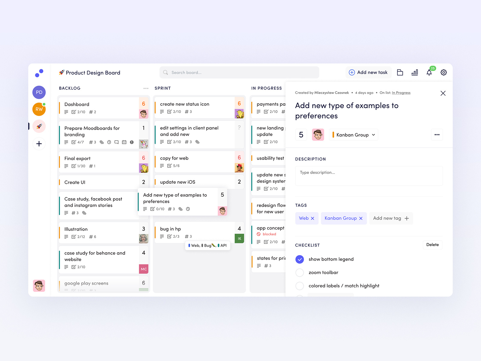 Kanban Board / Task Manager by Patryk Skoczylas on Dribbble