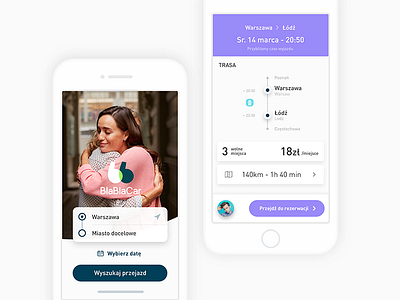 BlaBla app concept design interface mobile ui ux