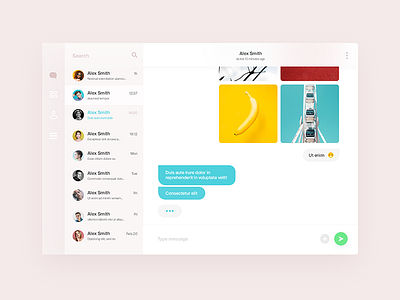 Messenger app clean concept design interface messenger ui ux