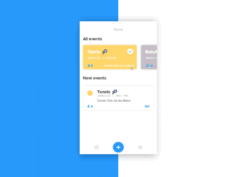 UI Concept - Afterwork & events in a company : Prototype