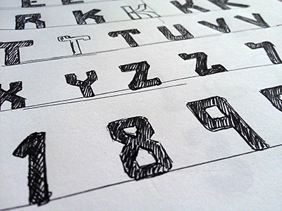 Typeface sketches