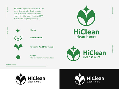 HiClean brand branding graphic design logo logogram