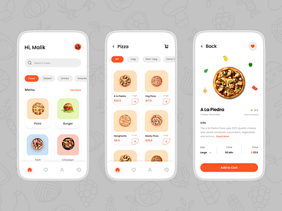 Food Delivery App 🍕 android app appdesign delivery food food delivery food delivery app ios order restaurant restaurant app ui uiux