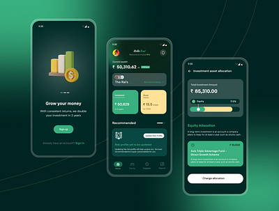 Mutual Funds Investment App🚀 app appdesign branding finance finance app fintech investment listing mutual funds ui uiux