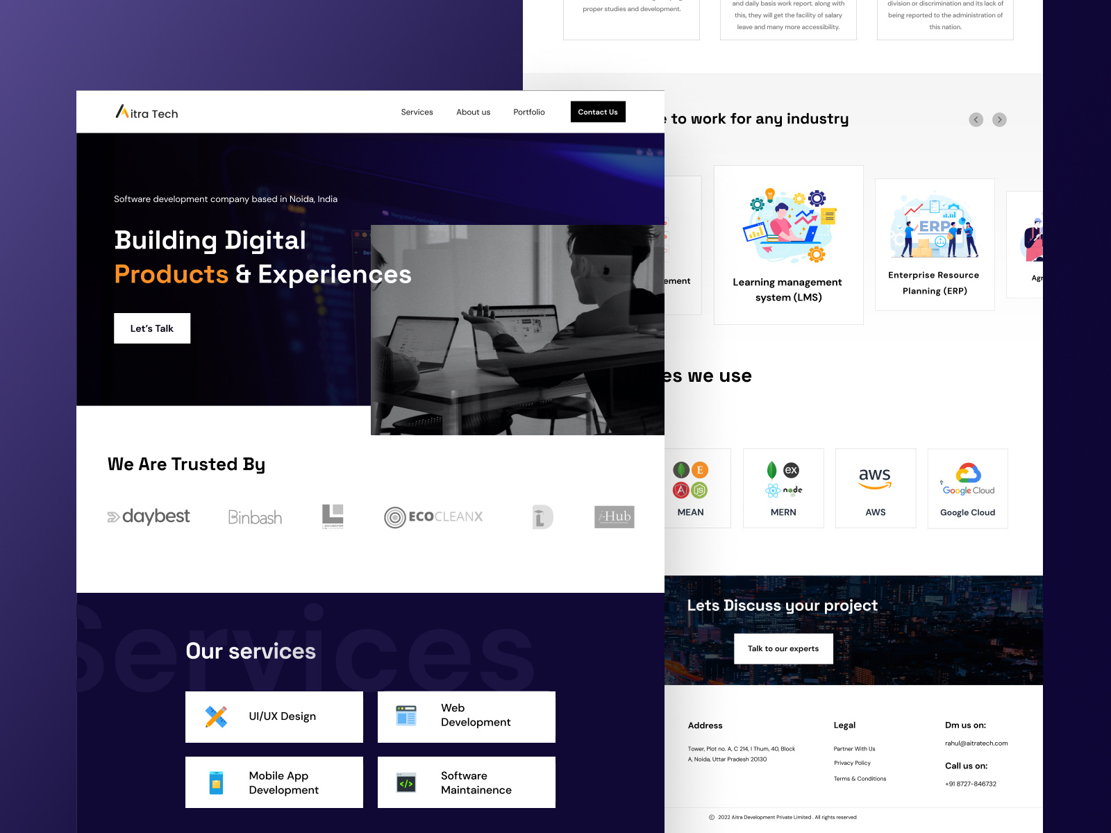 Software Company Website Landing page🚀 by Huzaif on Dribbble