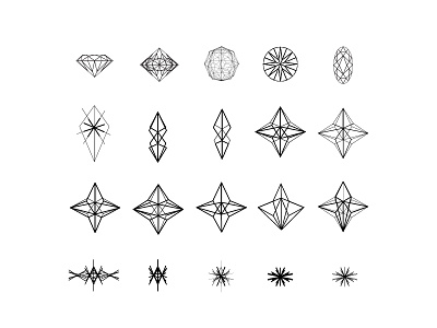 Diamonds are Forever branding diamonds identity jewelry language logo sketches work in process