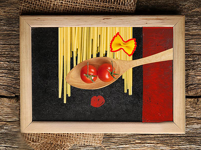 Pasta art branding graphic design illustration pasta restorant logo