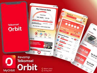 Case of Revamping MyOrbit, Home Internet Solution App branding myorbit telkomsel ui ux
