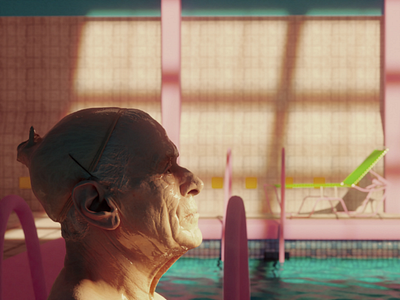 At the pool c4d adobe macon cgi 3d