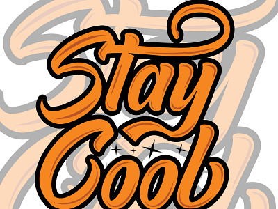 stay cool typography design