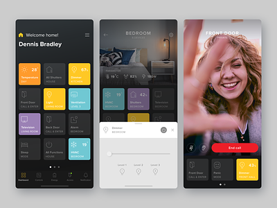 Smart Home Control App app app design clean dashboard highlights simple smarthomecontrol uiux