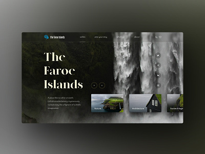 The Faroe Islands website concept island nature trips water
