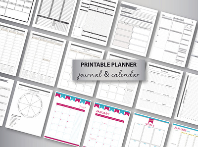 Planners, Journals and printables agenda calendar daily agenda daily organizer dairies ebook graphic design journals kdp cover page lead magnet low content journal organizer planners printable pdf printables schedule trackers