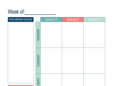 Weekly planner weekly planner weekly planner insert