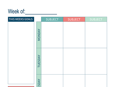 Weekly planner