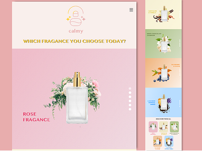 Landing Page Concept Perfume Shop branding design graphic design illustration logo minimal ui ux vector