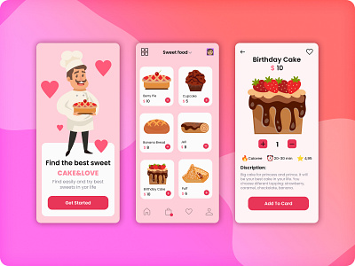 App for bakery app branding design figma illustration ui ux