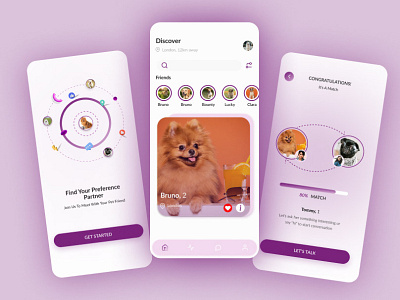 Pet tinder dating app pet app tinder dating app uiux design