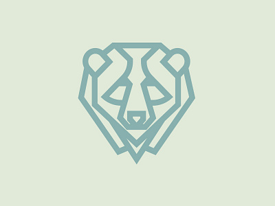 Bear Logo bear heavy icon logo mark thick lines