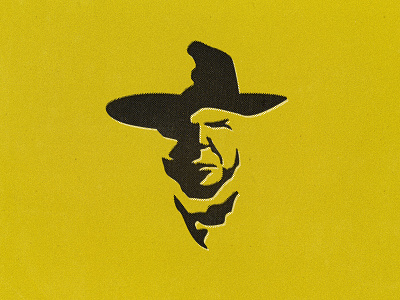 Cowboy cowboy halftone logo mark vintage wild west