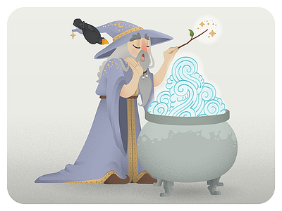 Wizard illustration magic vector wizard work in progress