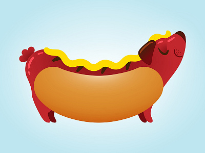 Hot Dog hot dog illustration summer vector