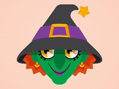 Witch cute halloween vector witch