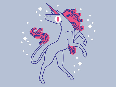 Unicorn fantasy outline unicorn vector