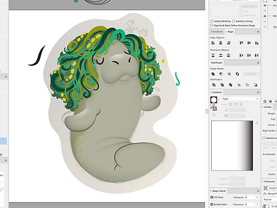 Manatee Mermaid - In Process