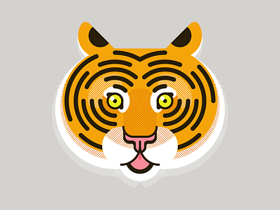 Geometric Tiger animal geometric geometry illustration tiger vector