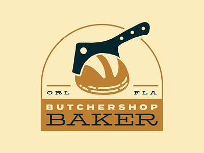 Butchershop Baker bakery branding bread logo orlando vector