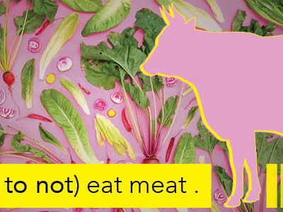 To Not Eat Meat graphic design layout pink print