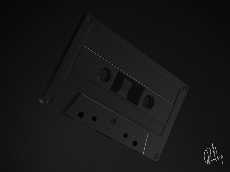 3# Dark series, Analog analog black c4d cassette dark desktop light series tape typography wallpaper